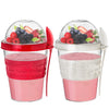 Crystalia Yogurt Cups with Lids, Set of 2